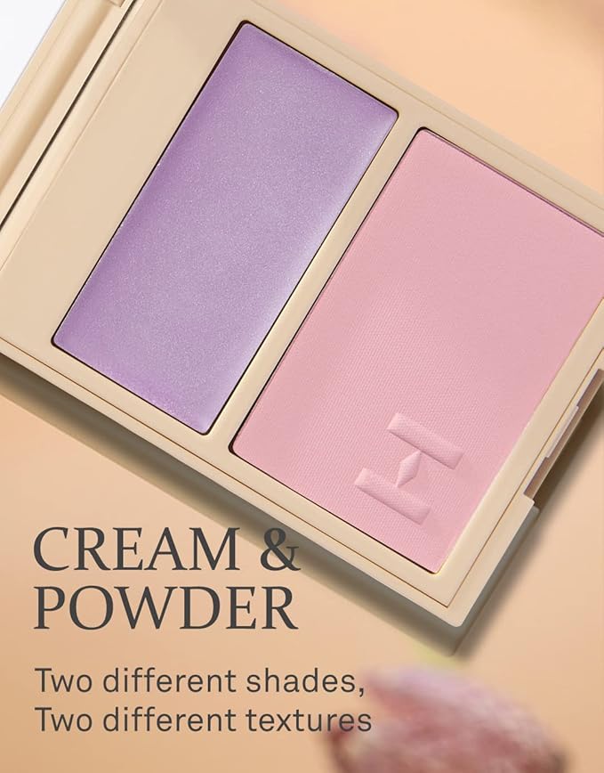 hince True Dimension Layering Cheek - Cream & Pressed Powder 2 Different Shades & Textures - Silky Seamless Long Lasting Blush Makeup - Muted Beige & Elegant Rose Beige (1, DREAMLIKE, L003)-VivaGrace Women