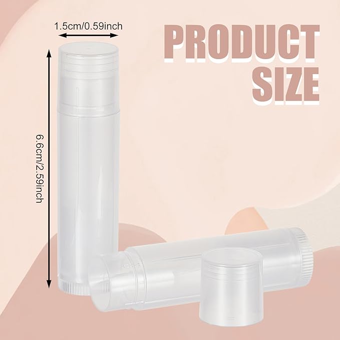 NICENEEDED 15 Pcs Lip Balm Tubes, Empty DIY Lipstick Tubes, Refillable 5g Lip Balm Containers Plastic Lip Gloss Tubes Deodorant Containers with White Caps Twist Tubes for making Gifts, Travel-VivaGrace Women