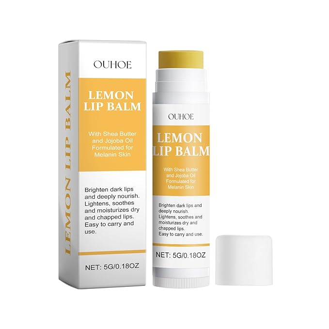 Lemon Lip Balm | All Natural Turmeric Lip Balms & Moisturizers | Hydrates Care Lip Balm, Brighten & Nourish Dark Lips Effortlessly-VivaGrace Women