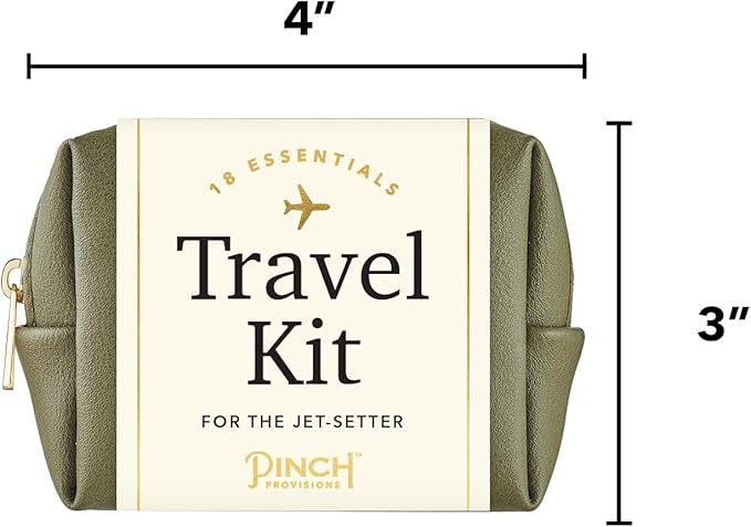 Pinch Provisions Travel Kit, includes 18 Must-Have Emergency Essential Items for Travelling, Ideal Road Trip or Airport Gift for Friends, Family & Peers, Portable Pouch-VivaGrace Women