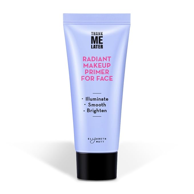 Elizabeth Mott Thank Me Later Radiant Face Primer - Illuminating & Hydrating Makeup Base with Niacinamide for Dewy Skin - Long-Lasting, Oil-Free Formula, Lightweight & Cruelty-Free, 30g-VivaGrace Women