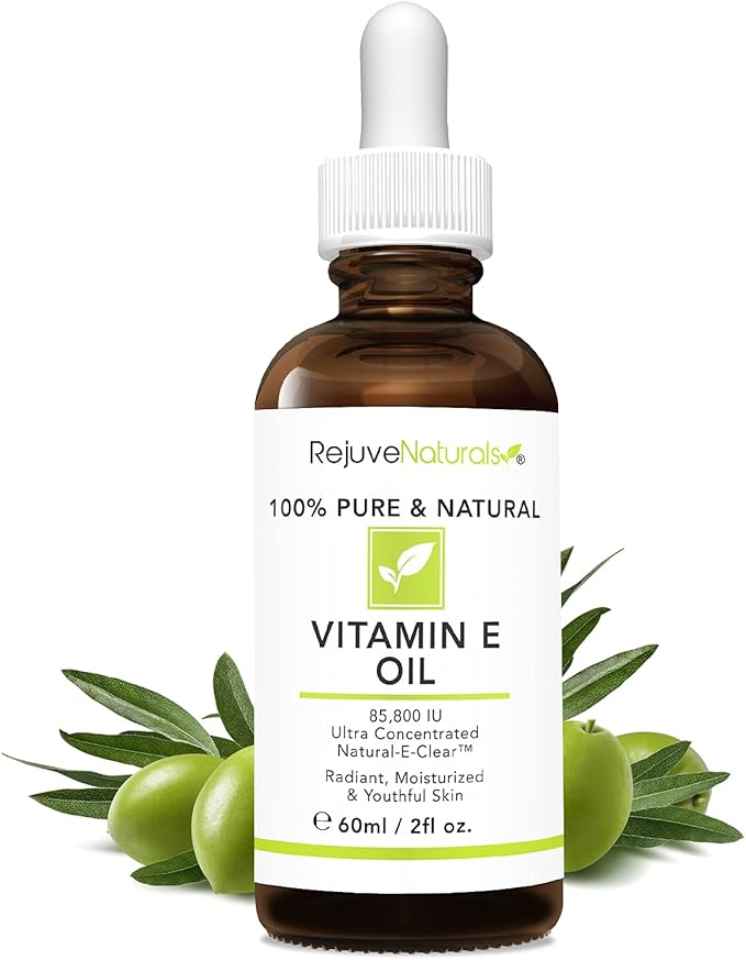 Vitamin E Oil - 100% Pure & Natural, 85,800 IU. Repair Dry, Damaged Skin from Surgery & Acne, Age Spots & Wrinkles. Boost Collagen for Moisturized, Youthful-looking Skin. d-alpha tocopherol, 2 Fl Oz-VivaGrace Women