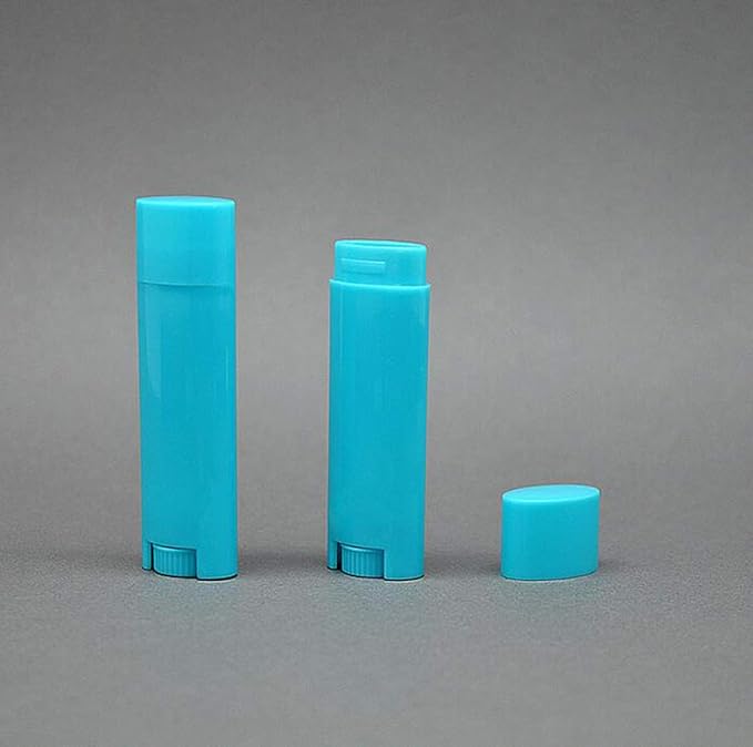 5ml 100Pcs Empty Oval Deodorant Lip balm Tubes Containers Twist-up Refillable Containers for Lipstick,Chapstick,Homemade Lip balm,DIY Deodorants(Sky Blue)-VivaGrace Women