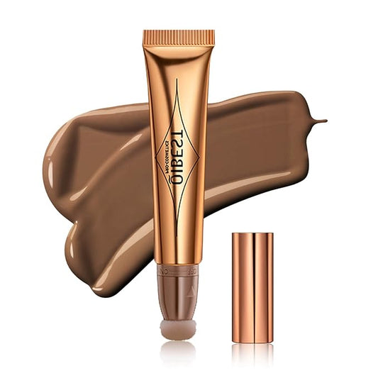 MEICOLY Grey Liquid Contour Beauty Wand,Bronzer Stick with Cushion Applicator,Cream Contour for Women and Girl,Long Lasting Smoothly Moisturizng Super Silky, Cruelty-free,01-VivaGrace Women