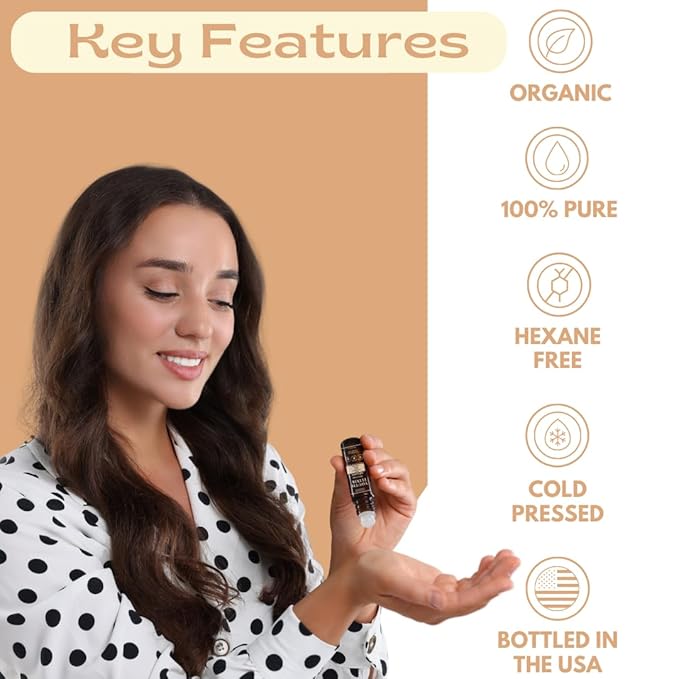 Youth Elixir - Roll On Facial Serum For Under Eyes and Face with Certified Organic, Cold Pressed, Hexane Free Castor, and Frankincense Oil - Miracle Anti-Aging Oil 10mL-VivaGrace Women