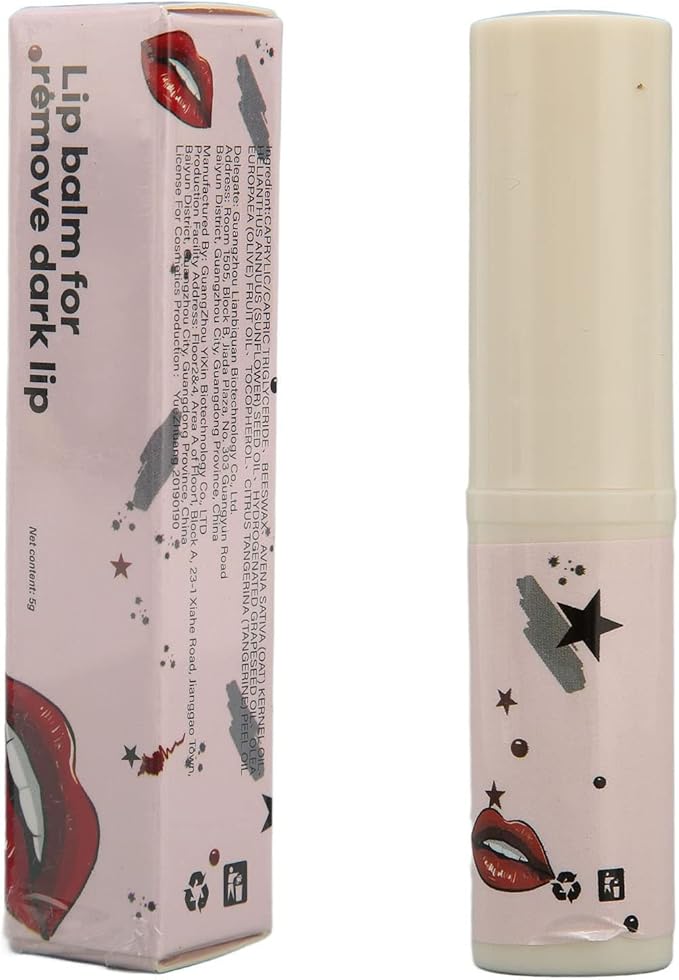 Lip Balm, Remove Dark Lip Portable Mild Easy To Apply Nourishing Lip Balm Brightening Lips Beeswax for Night for Women, facial skin care products-VivaGrace Women