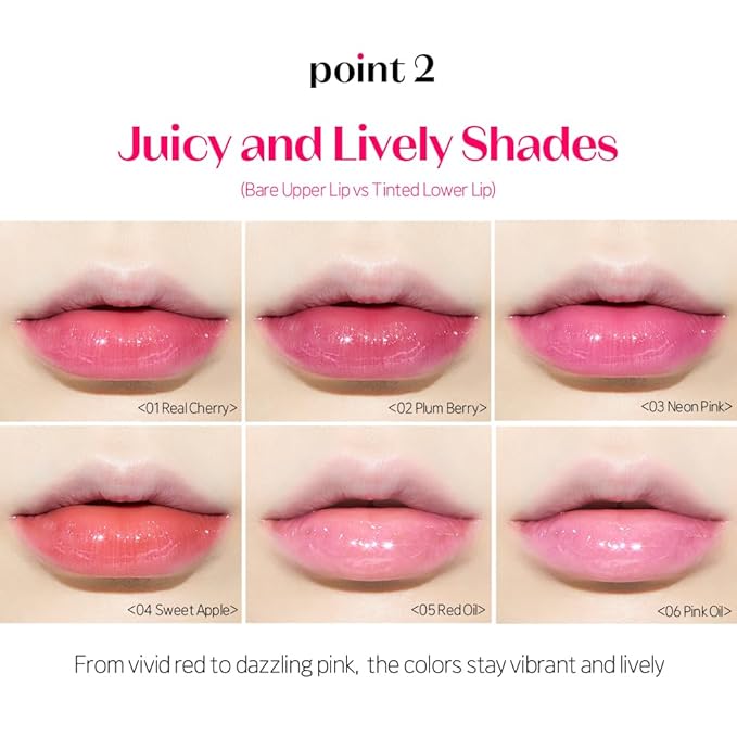 ETUDE Dear Darling Oil Tint #6 Pink Oil 4.2g | High Moisturizing and Strong Hydrating Lip Oil/Lip Gloss | Smooth and Moist Lips | Non-Sticky Lip Oil Tint For Dry Lips | K-beauty-VivaGrace Women