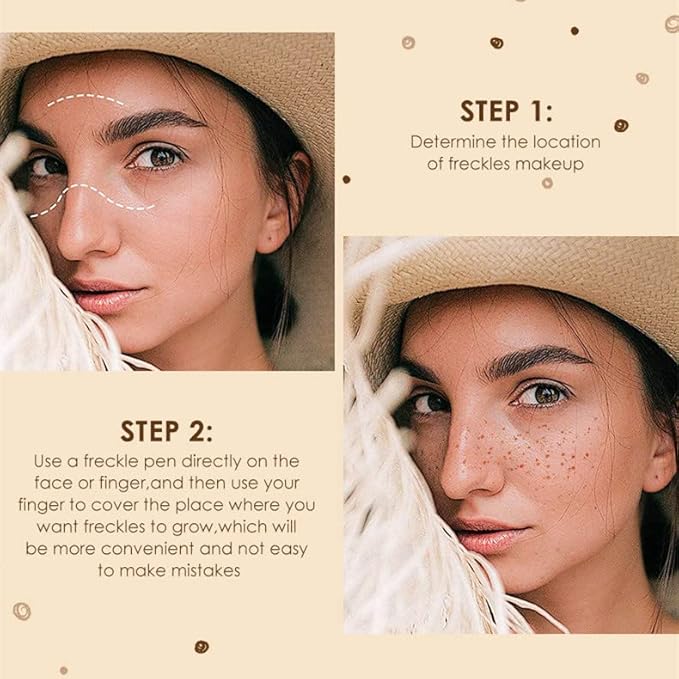 Freckle Pen Faux Freckle Pen Colour Pop Freckle Pen Supernaturally Realistic Freckles Makeup Brush Fantastic Freckles Pen Long-lasting Waterproof Soft-point Absorbent Pen For a Natural and Easy Makeup Look (dark brown)-VivaGrace Women
