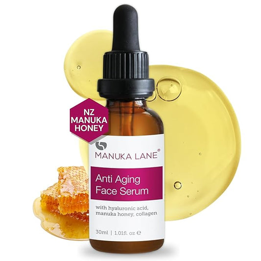 Manuka Honey Face Serum with Collagen, Hyaluronic Acid, & Pure Honey, by Manuka Lane-VivaGrace Women