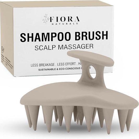 Fiora Naturals Scalp Massager Shampoo Brush - Silicon Scalp Scrubber & Exfoliator for Dandruff Removal and Hair Growth, Scalp Brush for Wet & Dry Hair, Shampoo Brush for Men, Women, Kids - BPA Free-VivaGrace Women