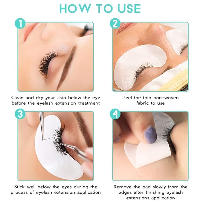 Under Eye Gel Pads Eyelash Extension Pads Lint Free DIY False Eyelash Lash Extension Makeup Eye Gel Patches Pack (50)-VivaGrace Women