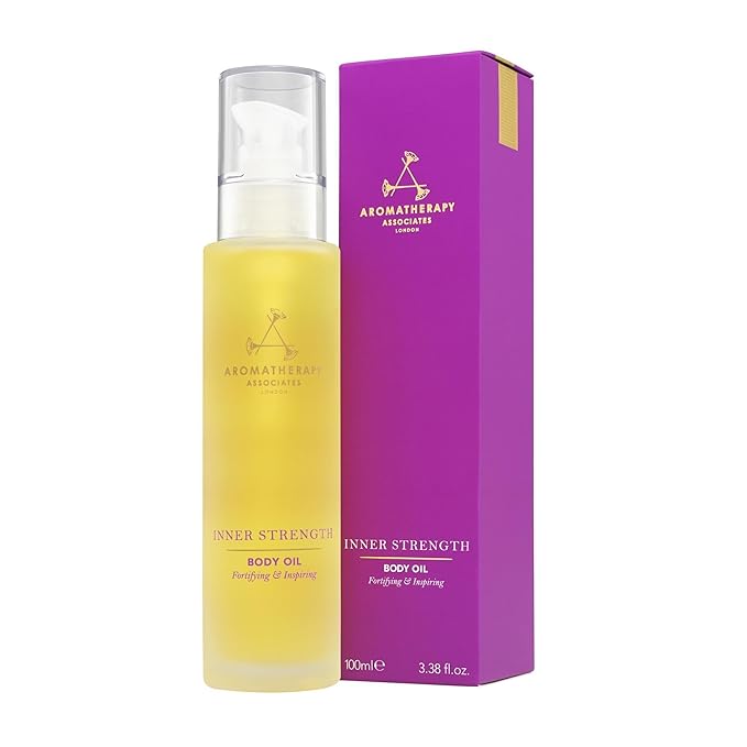 Aromatherapy Associates Inner Strength Body Oil. Luxurious Blend of Oils Made with Clary Sage and Geranium Essential Oils (3.4 fl oz)-VivaGrace Women