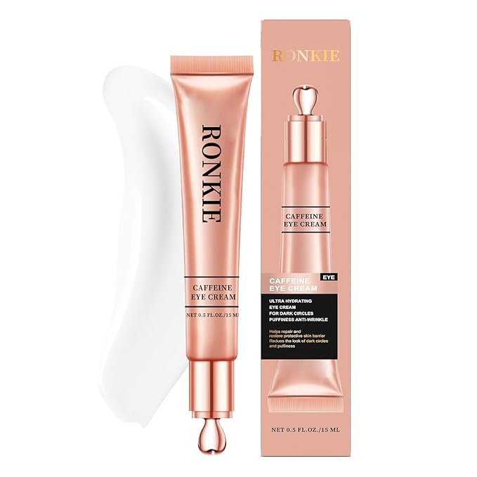 Eye Cream for Dark Circles and Puffiness: Caffeine - Retinol Cream- Anti Aging Wrinkles With Collagen Hyaluronic Acid Fine Lines Depuffer in 3-4 Weeks-15 mL-VivaGrace Women