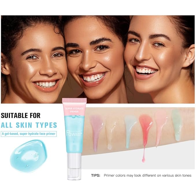 AKARY Gel-Based & Hydrating Face Primer For Smoothing Skin & Gripping Makeup With Hyaluronic Acid, Long-Wear Foundation Face Primer for Oil Control, Pores Fine Lines Minimizer, 0.81 Fl Oz, 01 Clear-VivaGrace Women