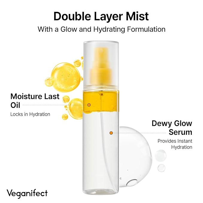 Vitamin C Mist with Niacinamide & Glutathione, Glow Mist for Dewy Skin, Makeup Setting Spray for face, Korean Skin Care, Vegan, 3.38 Fl Oz-VivaGrace Women
