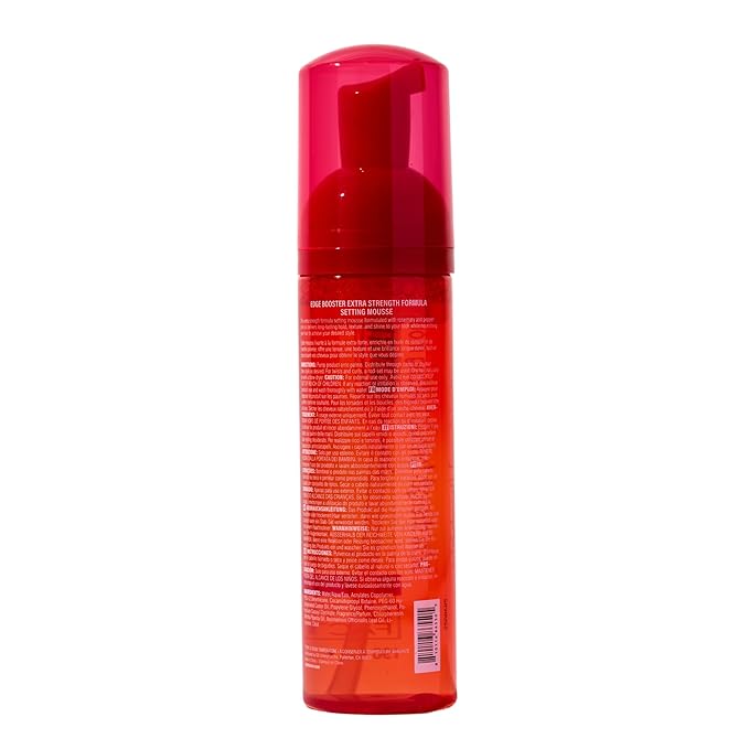 Style Factor EDGE BOOSTER Extra Strength Setting Mousse – Frizz Control, Extra Volume, and Conditioning – 6.4oz Ruby Mousse for Curly Hair-VivaGrace Women