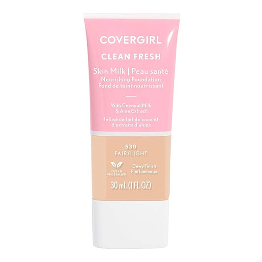 COVERGIRL, Clean Fresh Skin Milk Foundation, Fair/Light, 1 Fl Oz (Pack of 1) (packaging may vary)-VivaGrace Women