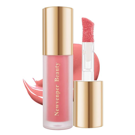 Face Blush with Brush Liquid Blush for Cheeks Long Lasting & Smooth Creamy Formula Lightweight Blush Stick Blush Wand Crystal Pink-VivaGrace Women