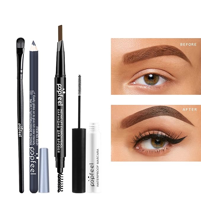 All in One Makeup Kit For Teenager Girls, Full Starter Makeup Kit for Women Beginners Includes Eyeshadow Palette, Eye Brush, Mascara, Eyebrow Pencil, Eyeliner Pencil-VivaGrace Women
