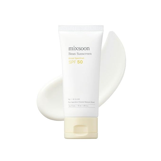 mixsoon Bean Sunscreen 1.69 Fl. Oz. / 50ml SPF 50 Airy Texture Type Lightweight No White Cast For Face Korean Glass Skin Care-VivaGrace Women
