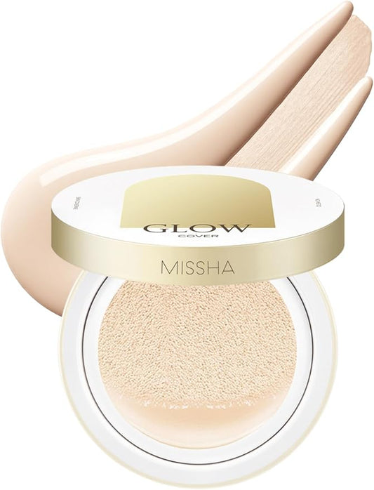 MISSHA Glow Cushion No.13 Light Beige for Fair Skin Radiant & Moisturizing Skin with Buildable Coverage-VivaGrace Women