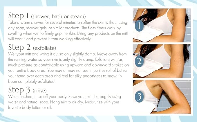 MicrodermaMitt Deep Exfoliating Mitt for Shower - Premium Dead Skin Remover & Exfoliator Body Scrubber - Turkish Kese Glove for Keratosis Pilaris - Natural Skin Care for Smooth, Radiant Results-VivaGrace Women