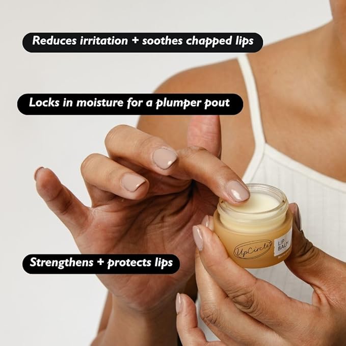 UpCircle Lip Balm with Hemp Seed Oil + Shea Butter 15ml – Hydrating + Plumping – Rosehip + Grapefruit Oil To Soothe Dry Lips - Natural, Vegan + Cruelty-Free-VivaGrace Women