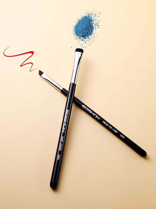 EIGSHOW Angled Eyeliner Brush & Eyeshadow Brush, High-End Precision Gel Liner and Short Smudge Brushes for Cat Eye, Winged Liner (E835&E806)-VivaGrace Women
