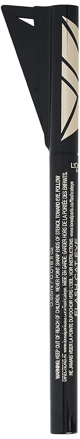 L'Oreal Paris Makeup Infallible Flash Cat Eye Waterproof Liquid Eyeliner, Black, 0.44 oz.