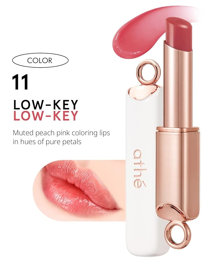 ATHÉ Authentic Lip Balm 11 LOW-KEY (Tinted), Lightweight Wear & Plumping Lips without Stickiness, Moisturizing & Nourishing Plant-Based Vegan Chapstick for Dry, Petrolatum Free, Cruelty-Free-VivaGrace Women