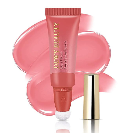 Liquid Blush Makeup Wand, Cream Liquid Blush with Cushion Applicator For Cheeks Tint, Natural-looking, Glow Dewy Finish, Weightless Blendable Liquid Blush Stick | #106 ELEGANT-Soft Pink-VivaGrace Women