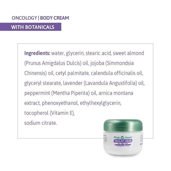 PhysAssist - Comfort kit for Chemo & Radio Patient The Gift of Love, Faith & Support. 2-1.5 oz face and body cream plus lip balm & roll-on-VivaGrace Women