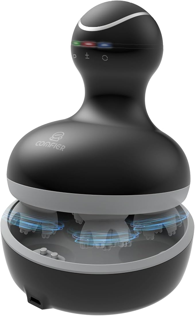 COMFIER Electric Scalp Massager, Waterproof Head Massager with Mutlti-Modes Vibration, Handheld Portable Head Scratcher for Hair Growth, Dog Cat Massager for Deep Clean and Stress Relax-VivaGrace Women