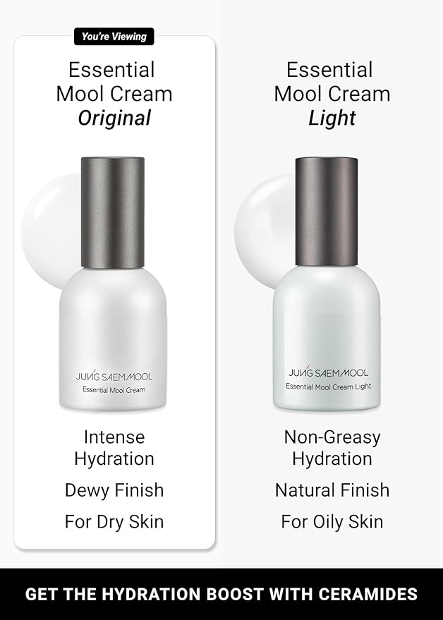 JUNG SAEM MOOL Essential Mool Cream 1 Fl Oz, Lightweight Watery Face Cream with Ceramide and Panthenol for Deep Hydration and Radiant Skin, Skin Barrier Support, Korean Foundation Makeup Prep-VivaGrace Women
