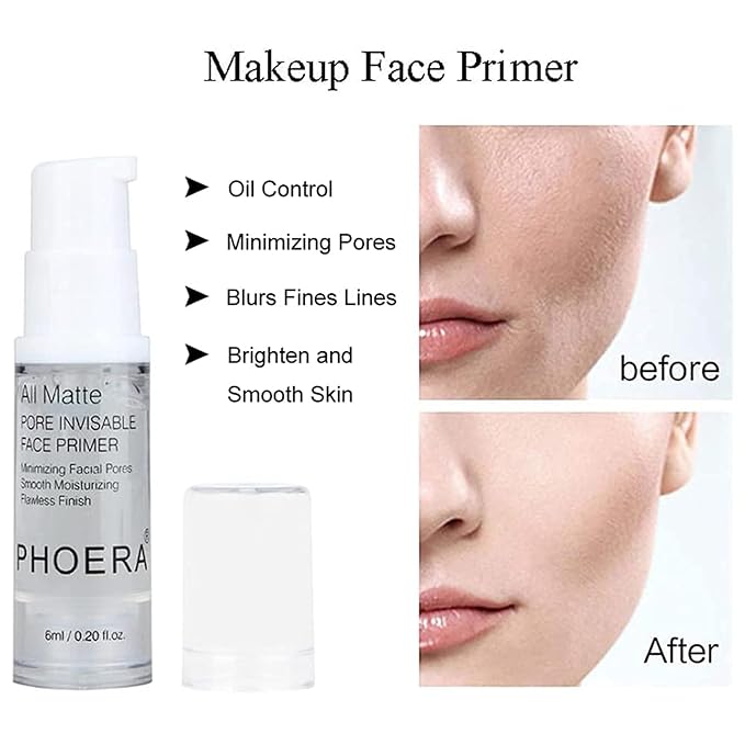 PHOERA Foundation Full Coverage Makeup, Mushroom Head Air Cushion CC Cream Natural Foundation Set,PHOERA Concealer, PHOERA Primer, PHOERA Powder, Foundation Brushes (105 Sand+ 05 Sand CC)-VivaGrace Women