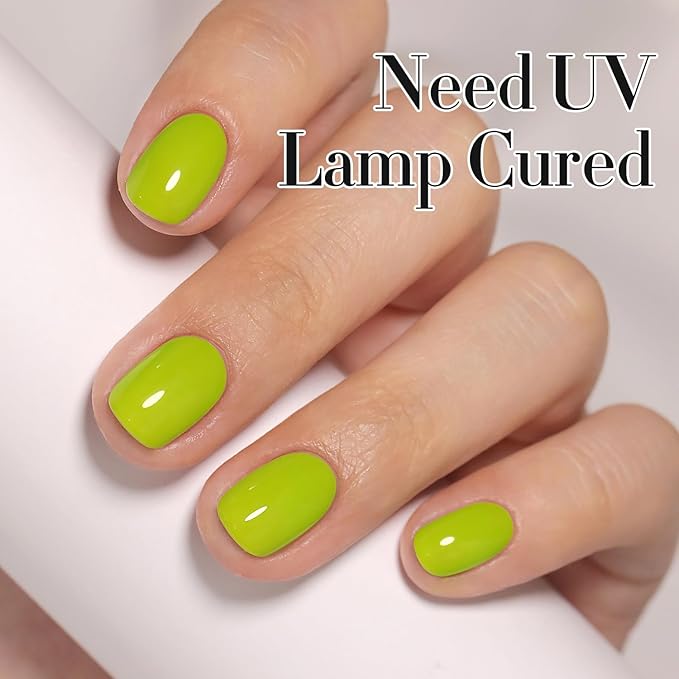 Double Rhythm 0.50 OZ Gel Polish Hema Free Same Color Same Bottle Golden Round Translucent Neutral Natural Milky 15 ML Jelly UV Polish Art DIY at Home (Olive Green-C1543)