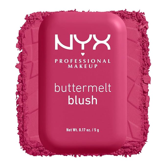 NYX PROFESSIONAL MAKEUP Buttermelt Powder Blush, Fade and Transfer-Resistant Blush, Up to 12HR Make Up Wear, Vegan Formula - Butta Than Before-VivaGrace Women