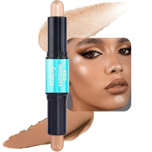 evpct 2in1 Face Shaping & Contouring Stick Cream Contour Concealer Bronzer Stick Makeup Kit for Beginner Face Highlighter Makeup Stick contorno maquillaje de maquillaje profesional,NEW Medium-VivaGrace Women