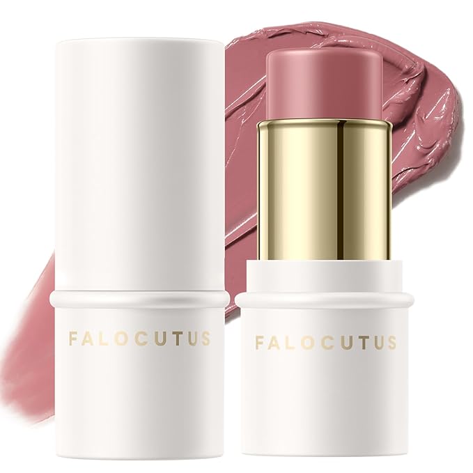 2Pcs Cream Blush Makeup Stick,Monochromatic Multi-Stick Face Blush for Cheek,Lip and Eye,Matte and Dewy Finish for Long Wearing,Easy Application.DELECTABLE-VivaGrace Women