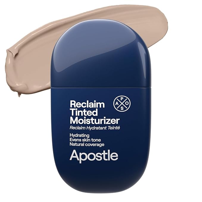 APOSTLE Reclaim Tinted Moisturizer for Men (8 St. James) - Niacinamide, Vitamin E, Squalane, Hyaluronic Acid, Tinted Face Moisturizer For Men. Hydrates, Evens Skin Tone, Reduces Fine Lines, 1 Fl. Oz.-VivaGrace Women