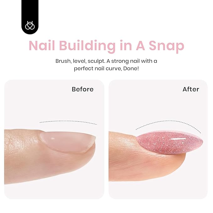 Beetles Builder Gel for Nails 7 in 1 Builder Nail Gel Color Nude Brown for Nails Extension & Building Apex Strengthen Thin Nails DIY Salon at Home Nail Art Base Gel Needed Gift for Women-VivaGrace Women