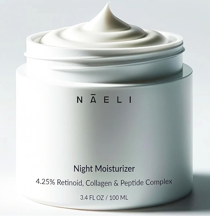 Retinoid Cream - 4.25% Retinol Night Moisturizer for Face & Neck with Collagen, Peptides & Hyaluronic Acid - Anti Aging Wrinkle Cream, Improves Skin Tone & Texture, 3.4 oz-VivaGrace Women