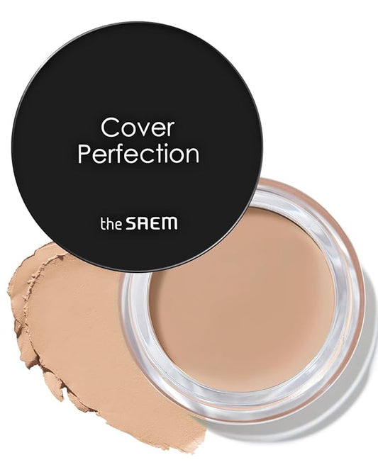 THESAEM Cover Perfection Pot Concealer #02 Rich Beige - High Adherence & Coverage Balm, Conceals Blemish & Acne Spots, Matte Finish Sebum Control for Oily and Combination Skin-VivaGrace Women