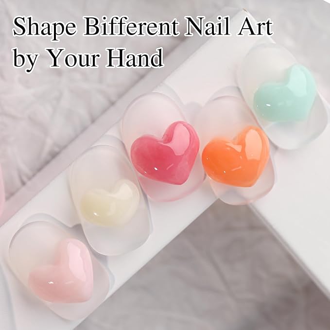 Double Rhythm 3D Clear Solid Sculpting Gel for Nail Art - Non-Sticky Hard Gel for Building, Carving, Molding Extension - Soak Off UV/LED Salon Home DIY 0.5 Oz (Clear)-VivaGrace Women