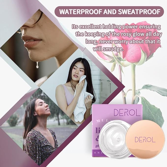 Moisturizing Blush Rouge Color Changing Blusher for Cheeks and Lips Balm Multi Use Cream Liquid Waterproof Gel for Cheeks & Lips Gloss Glossy Shiny Finish Makeup-VivaGrace Women