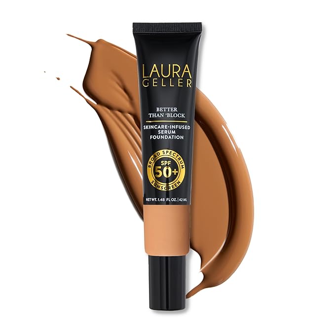 LAURA GELLER NEW YORK Better Than ‘Block Skincare-Infused Serum Foundation with Broad Spectrum SPF 50+, Sand-VivaGrace Women