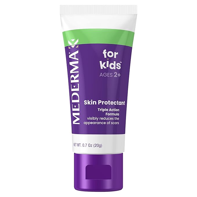 Mederma Scar Gel for Kids - Reduces Appearance of Old & New Scars from Cuts, Burns, Surgery, Insect Bites & Scrapes, Grape Scented, Goes on Purple & Rubs in Clear, Ages 2+, 0.70 Oz-VivaGrace Women