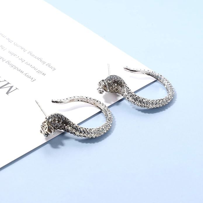 Vintage Snake Studs Earrings Gold Snake Dangle Earrings Animal Serpent Earrings Punk Cool Snake Earrings Jewelry for Women Girls Gifts-VivaGrace Women