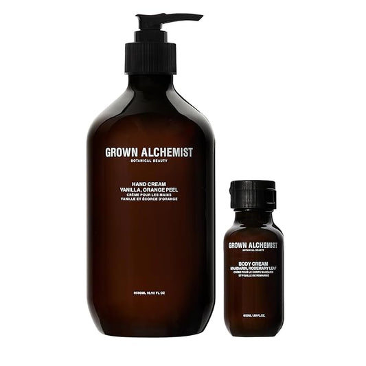 Grown Alchemist Hand Cream. Vanilla, Orange Peel (500ml) + Bonus Travel Size Body Cream (50ml)-VivaGrace Women
