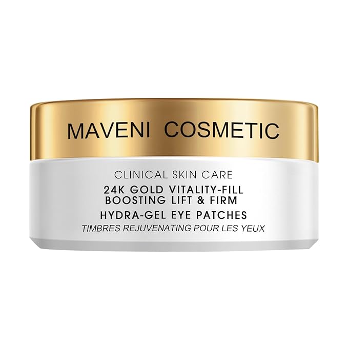 COSMETIC |24k Gold Vitality-Fill Hydra-Gel Eye Patches | Anti-Aging Under-Eye Patches, Help Boosting Lift & Firm the Look of the Eye Area-VivaGrace Women